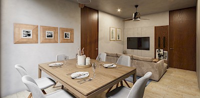 Departamentos en Terana Temozón, mod. A