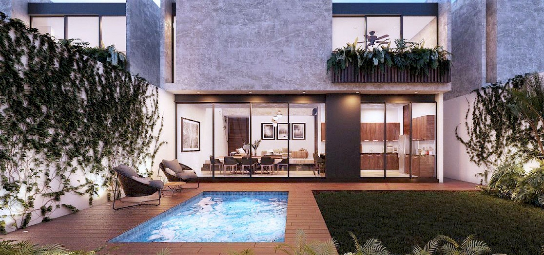 Casa en Cholul, mod. Patio