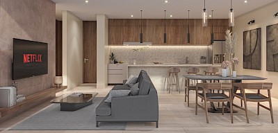 Departamentos en Hexán Chuburná, mod. A