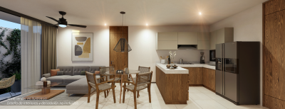 Departamento en Remolino Temozón, mod. Single