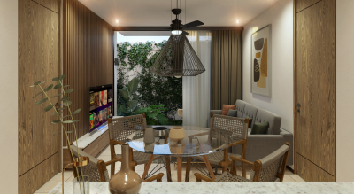 Departamento en Remolino Temozón, mod. Double