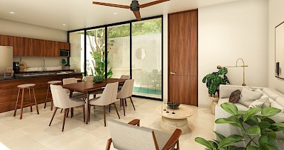 Departamento en Muretto Temozón, mod. 2 hab