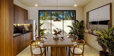 Townhouses en Flat Chuburná