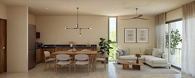 Departamento en Plantar Dzityá, mod. Raíz