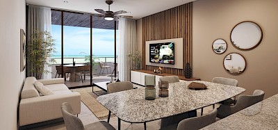 Departamento en Petén D´Arenas, Telchac, mod. Bahía