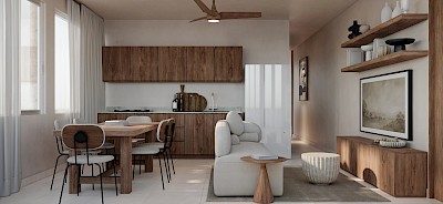 Departamento en Bentro Benito Juárez Norte, mod. Doble