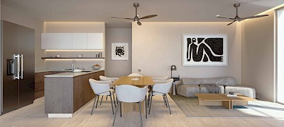 Departamento en Almaera-Residencial del Mayab Temozón, mod. Éter