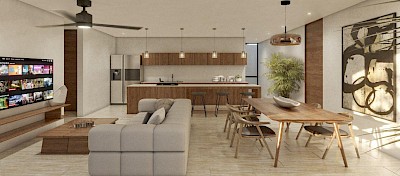 Departamento en Canea Temozón, mod. 2 habitaciones