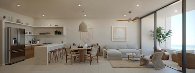 Departamento en Dorada Chicxulub, mod. Clásico 2 hab