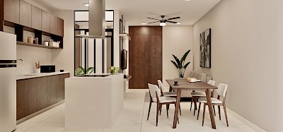 Departamentos en Ávita Chuburná, mod. A