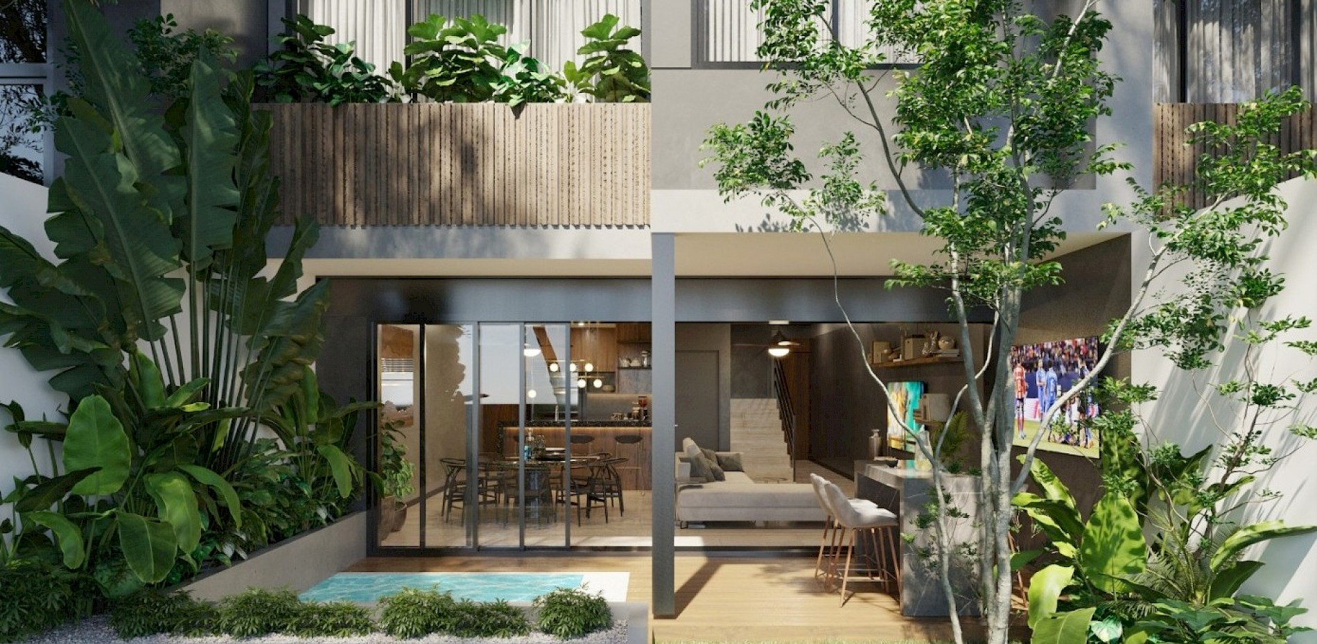 Townhouse en Vía Nova Dzityá, mod. 2 hab