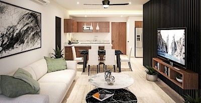 Departamento en Autika Cholul, mod. Viento 2 hab