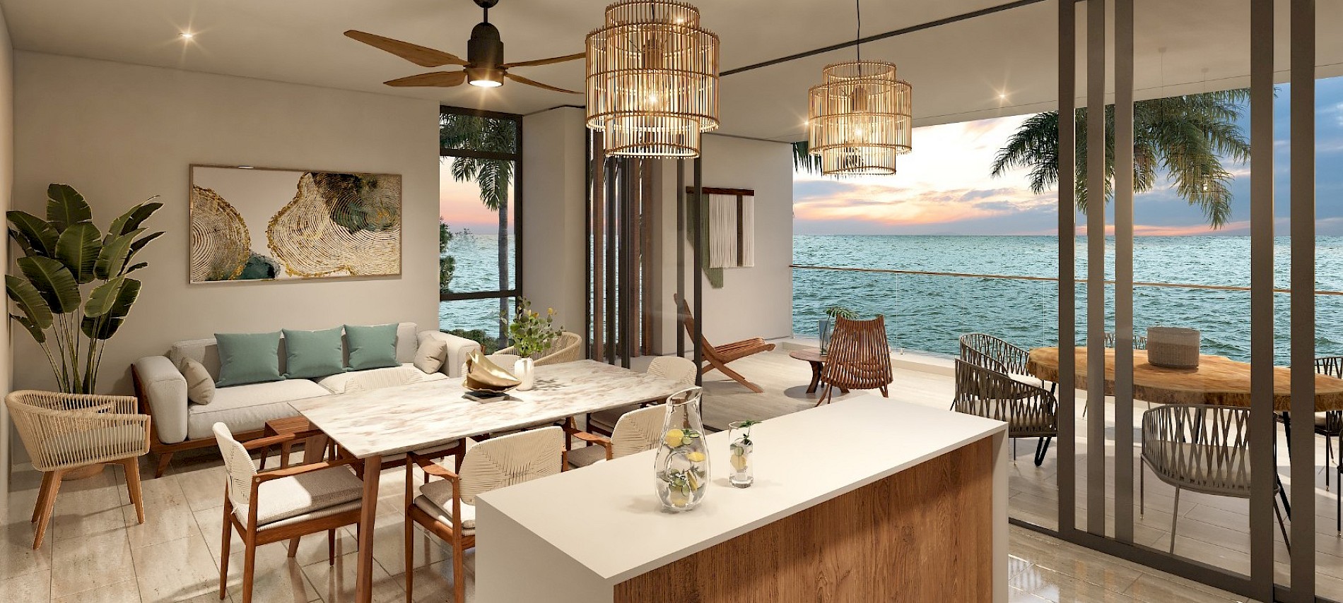 Departamento en Dunas Chuburná, mod. 2 habs