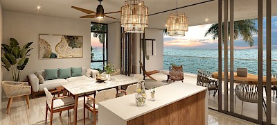 Departamento en Dunas Chuburná, mod. 2 habs