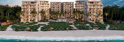 Departamento en Dunas Chuburná, mod. Garden 2 habs