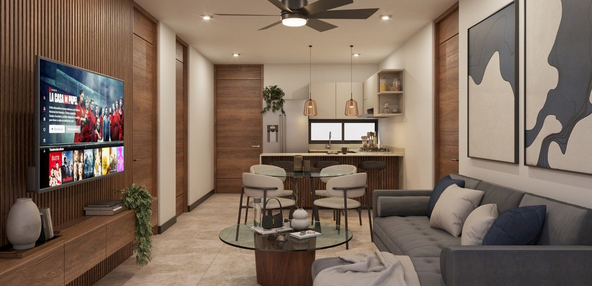 Departamento en Punta Norte Temozón, mod. 2 hab