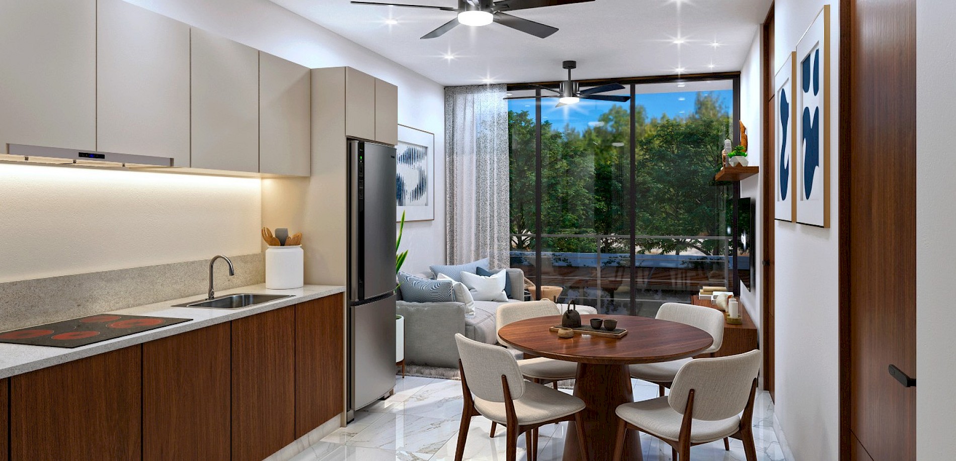 Departamento en Piin Temozón, mod. 2 habs