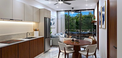 Departamento en Piin Temozón, mod. 2 habs