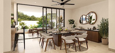 Residencia en Olisea Cholul, mod. Nodox 4 hab