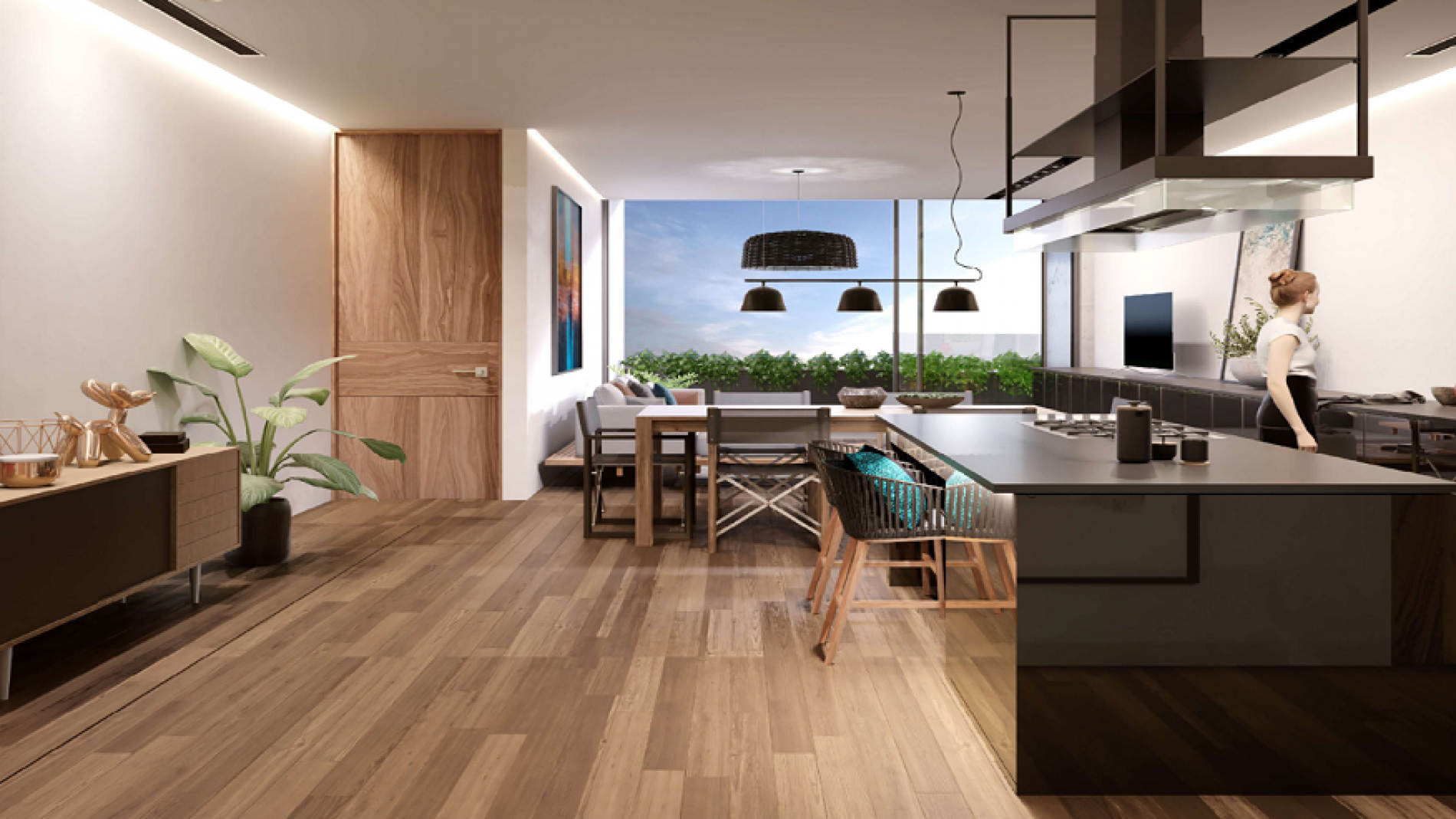 Departamento María de 1 hab en Distrito Mid