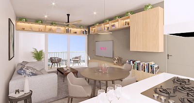 Departamento en Ment, mod. 1 hab